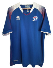 Iceland Football Shirt 2018/19 Errea Home Size 3XL 25" PTP KSI FYRIR