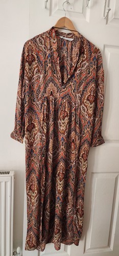 Zara paisley kaftan boho brown - zara,