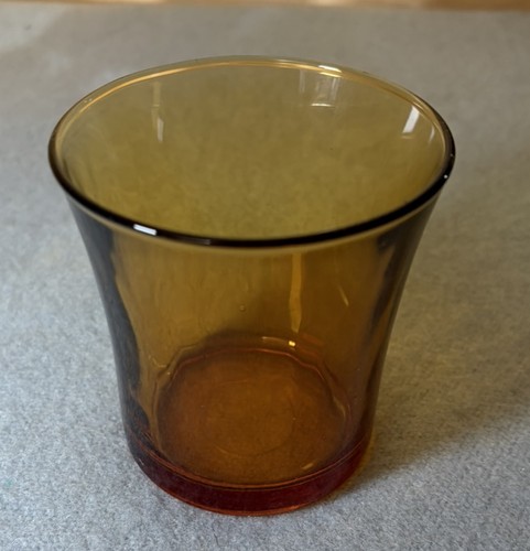 Vtg duralex france amber brown - duralex,
