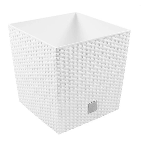 Square plant pot rattan - square,