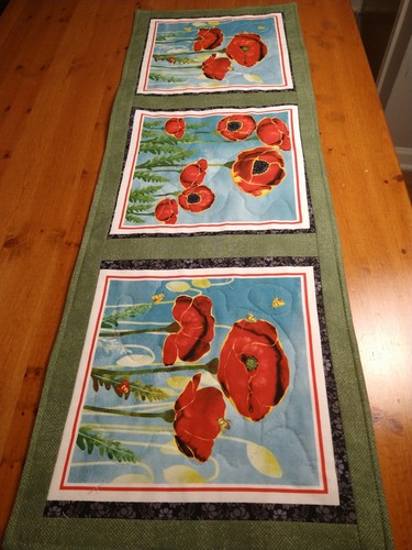 Bright red poppies handmade - red,