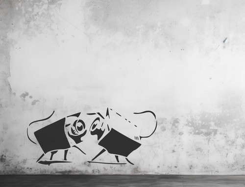 Banksy security yeah stencil - yeah,