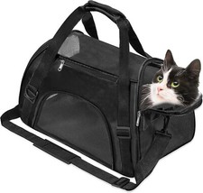 Cat Carrier Airline Approved Pet Carrier,Soft-Sided Travel for Cats Dogs