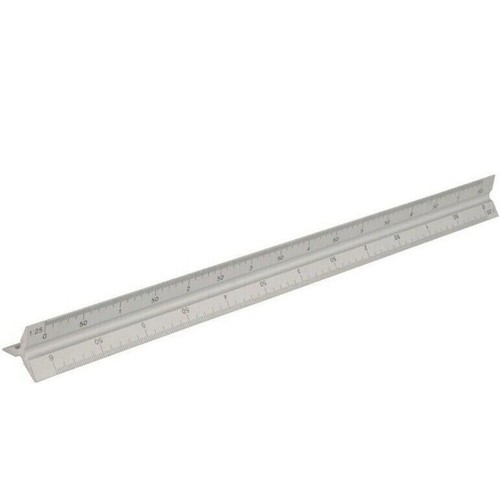 300mm aluminium scale - x, 12"