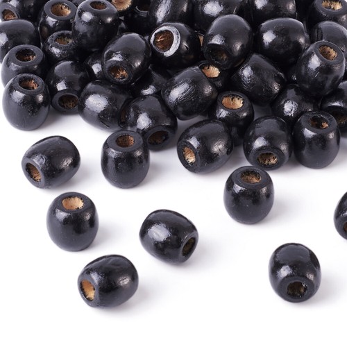 100pcs black wood - black, barrel