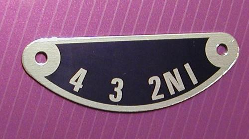Metal gear indicator plate - gear,
