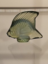 Lalique Fish Opaque Dark Green Perfect No Box  (1)