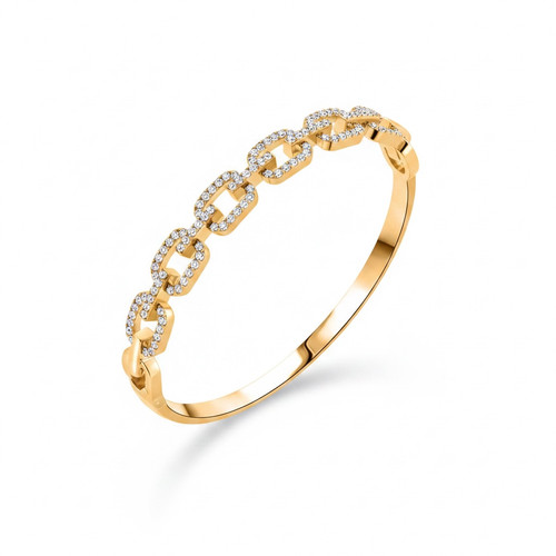 Elegance gold crystal bangle - elegance,