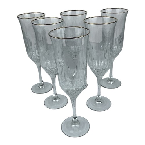 Set crystal champagne flutes - crystal,