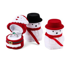 snowman Velvet Jewelry Box