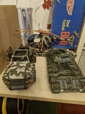 Large Army Tank, Jeep and Helicopter Rare