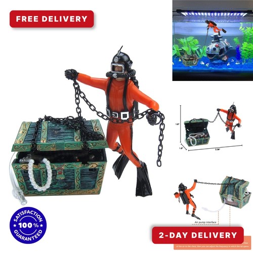Aquarium treasure chest diver - chest,