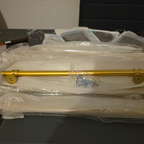 Gold metal curtain rod 40cm - curtain,