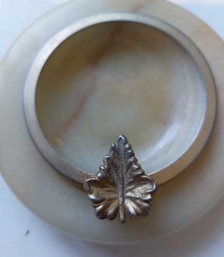 Vintage round onyx ashtray