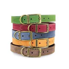 Real leather dog collar - real,