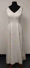 Romantica White Ivory Sleeveless Beaded Wedding Dress Gown UK Size 14 90's 00's
