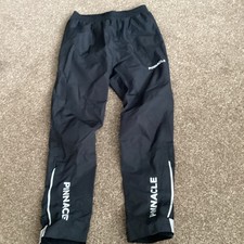 Pinnacle waterproof Trousers for Cycling medium black with Velcr  leg openings