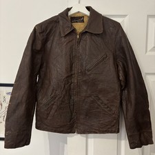 1940’s Highwayman Half Belt Leather Jacket Size 40