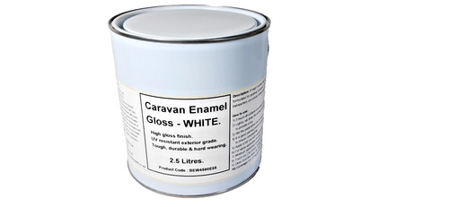 5lts gloss white caravan - 1,