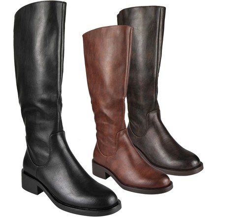 Ladies mid calf boots - ladies, faux