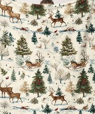 CHRISTMAS Printed Blanket Throw New 150x200 cm Traditional Style