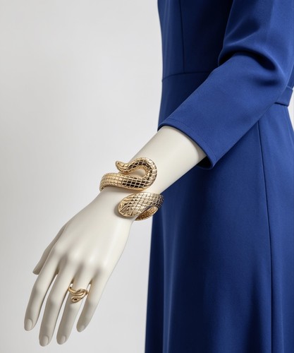 Gold tone snake design - gold,