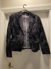 Corduroy Baroque Pattern Blazer (36)