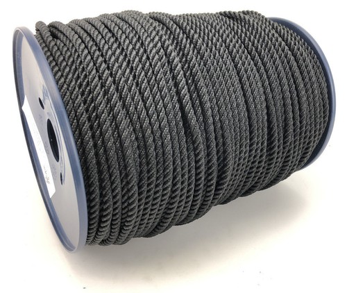6mm black strand polyester - 6mm,