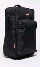 LEVI'S L PACK STANDARD ISSUE BLACK BACKPACK BAG BATWING LOGO LAPTOP COMPARTMENT 