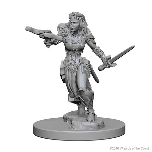 Unpainted miniatures elf - unpainted, miniatures: