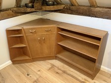 G Plan Corner Writing Desk Bureau With Adjoining Shelving- 1950s Teak - E Gomme 