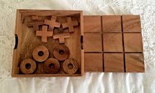 Vintage Wooden Noughts and