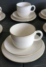 Marks & Spencer Lumiere Tea Set (6xcup,saucer,tea plate)English Fine China White