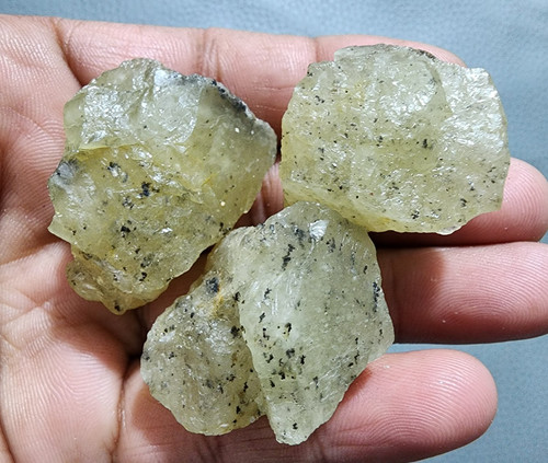 3pcs heliodor beryl - beryl, rough