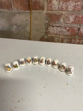 10 Bone China Nursery Rhyme Thimbles 