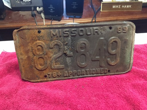 1989 missouri license plate - missouri,