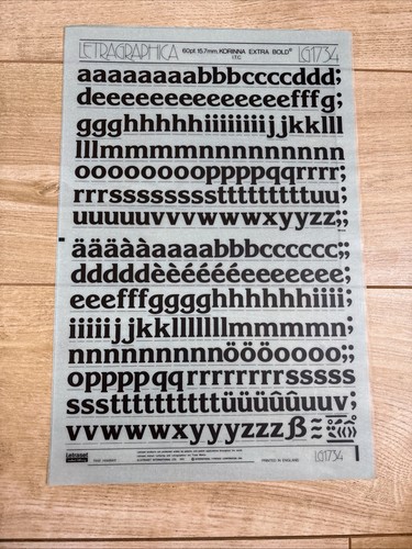 Letraset rub transfer - rub, on