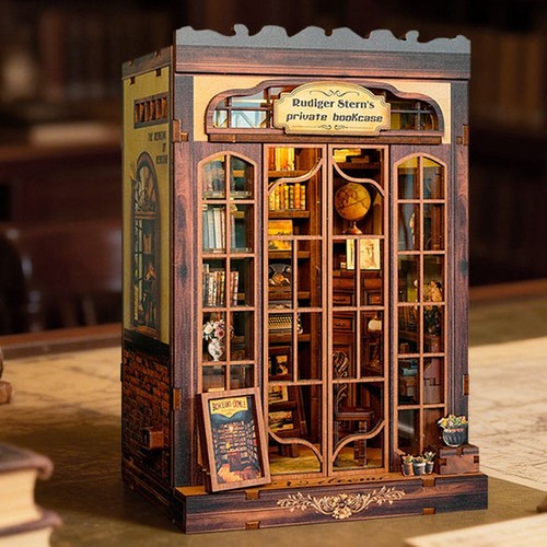 Diy book nook kit miniature - diy,