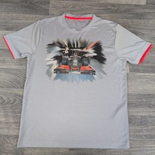Rare Vodafone McLaren Mercedes T-shirt Size S (Small) F1 Grey Graphic Print 