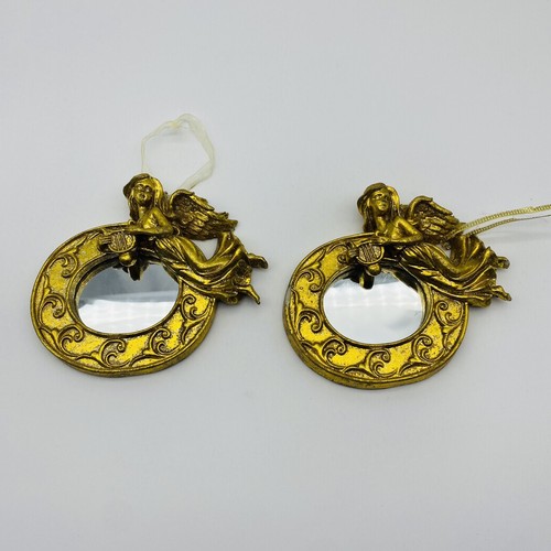 Gold angel mirror christmas - gold,