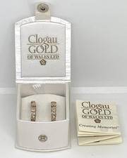 Clogau Vintage Tree of Life large half hoop earrings in silver & rose gold 1999