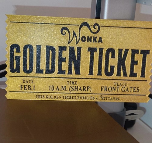 Willy wonka golden ticket - wonka,