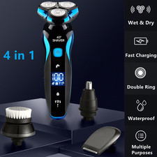 Electric Shavers for Men Razor Wet/Dry Rechargeable Rotary Cordless USB Charging