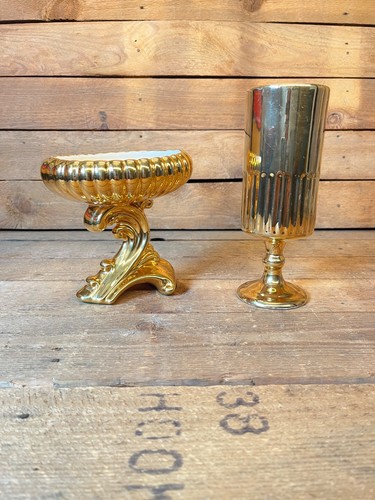 Vintage 2x gold lustre - 2x,