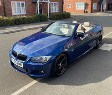 BMW 320d M-Sport Convertible 2012 Auto, Le Mans Blue/Ivory Lthr, BMW Plates Inc