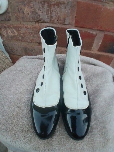 Shellys black white leather - shellys,