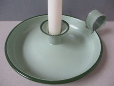 A Vintage Enamel Chamberstick