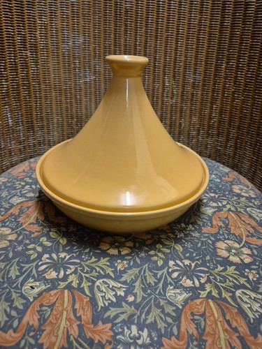 Yellow tagine ceramic cooking - yellow,