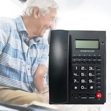 Loud Corded Telephone Desk-Landline Phone Desktop House Phone for Seniors Caller