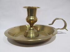 Vintage Brass Candle Holder Chamber Stick Wee Willie Winky Style Made in India